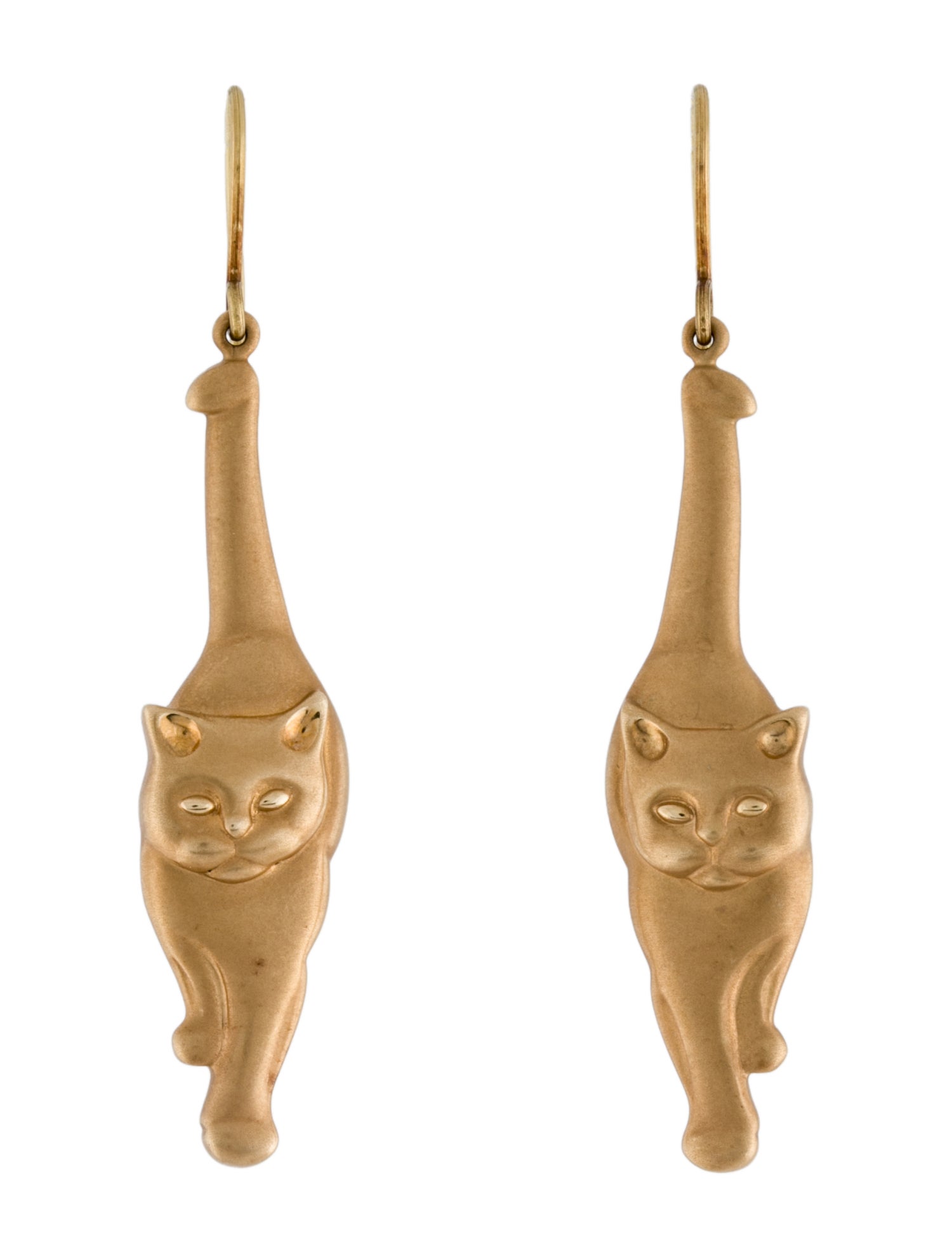 Earrings Gallen Benson 14K Cat Drop
