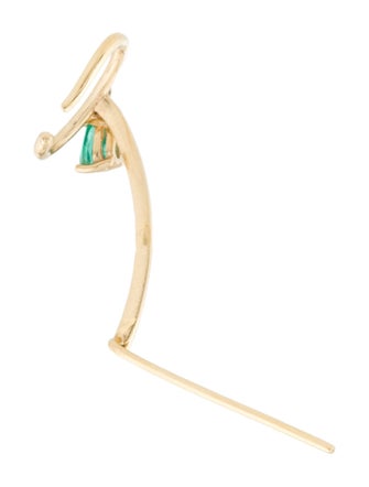 Earrings 14K Emerald Cuff Earring