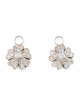 Earrings 18K Diamond Flower Earring Enchancers