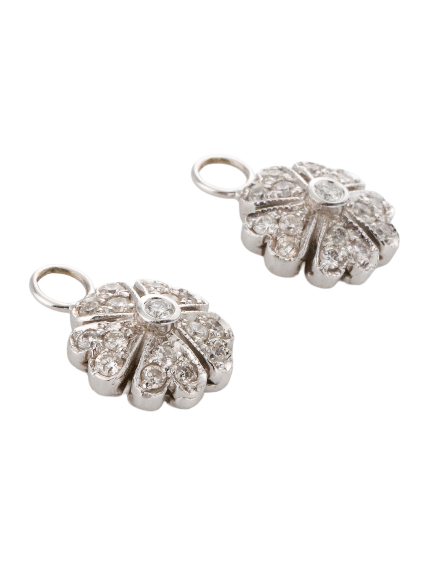 Earrings 18K Diamond Flower Earring Enchancers