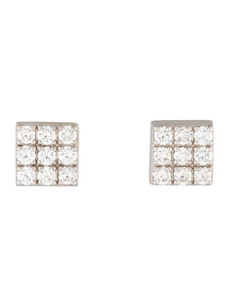 Earrings 14K 2.52ctw Diamond Square Stud Earrings
