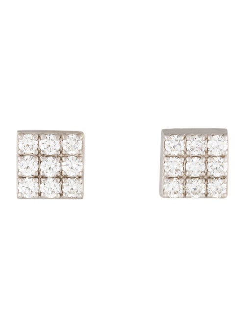Earrings 14K 2.52ctw Diamond Square Stud Earrings