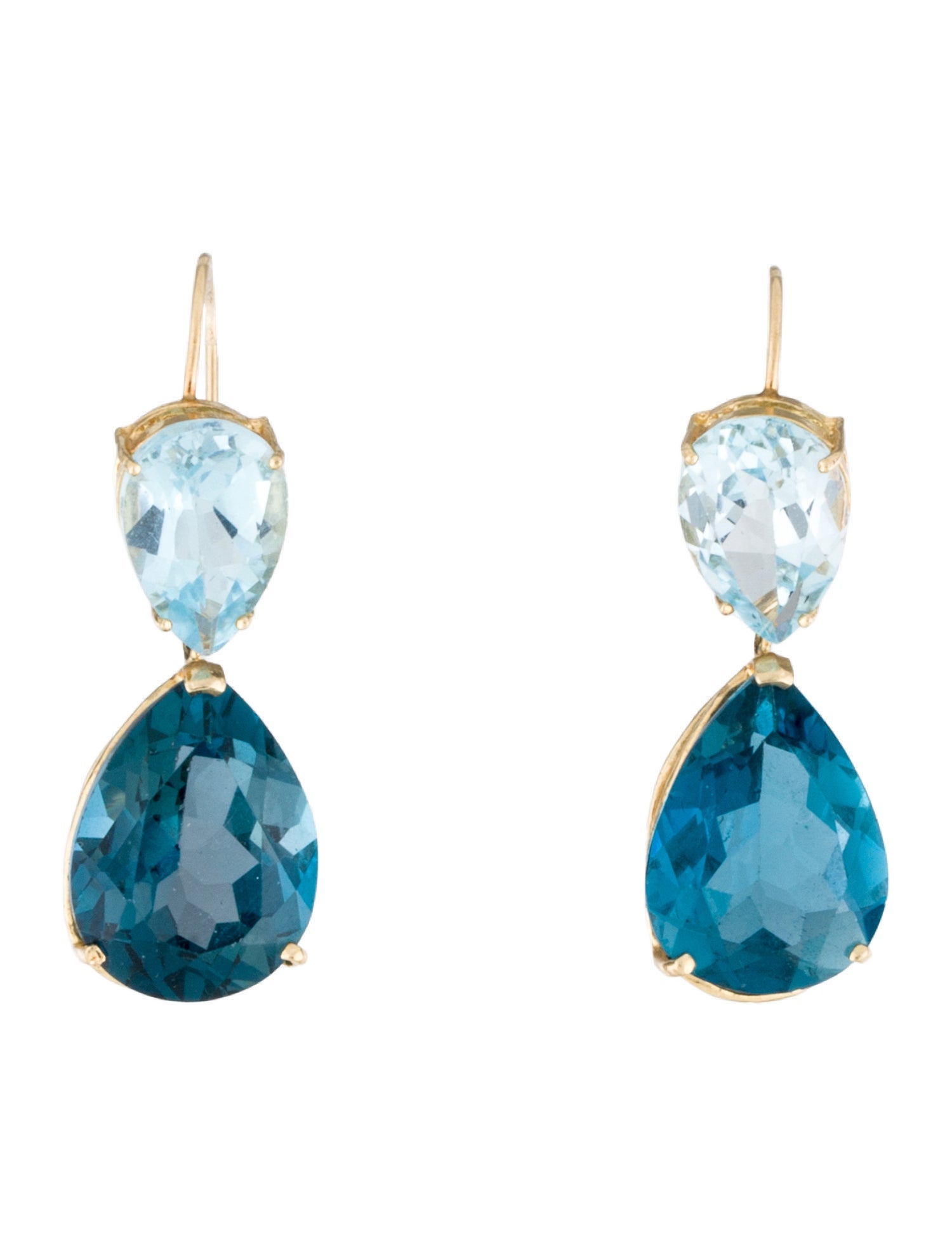 Earrings 14K 23.68ctw Topaz Drop