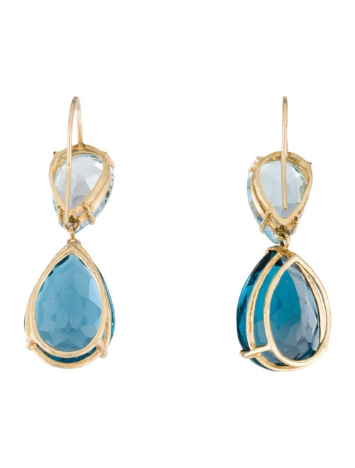 Earrings 14K 23.68ctw Topaz Drop Earrings