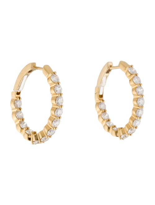 Earrings 18K 3.04ctw Diamond Inside-Out Hoop Earrings