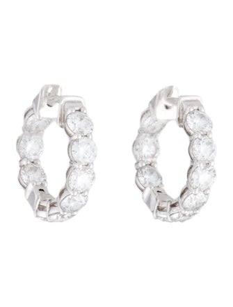 Earrings 14K 1.95ctw Lab-Grown Diamond Huggie Earrings