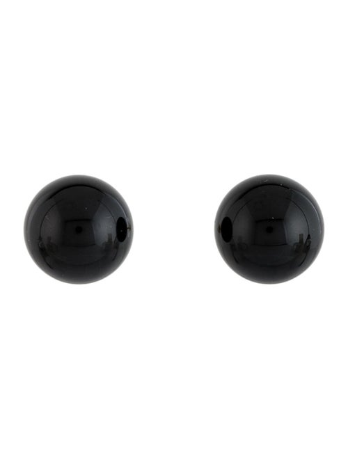 Earrings 18K Onyx Sphere Stud Earrings