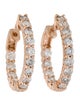 Earrings 14K 2.80ct Diamond Hoop Earrings