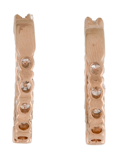 Earrings 14K 2.80ct Diamond Hoop Earrings