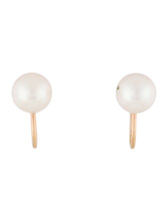Earrings 14K Pearl Screw Back Earrings