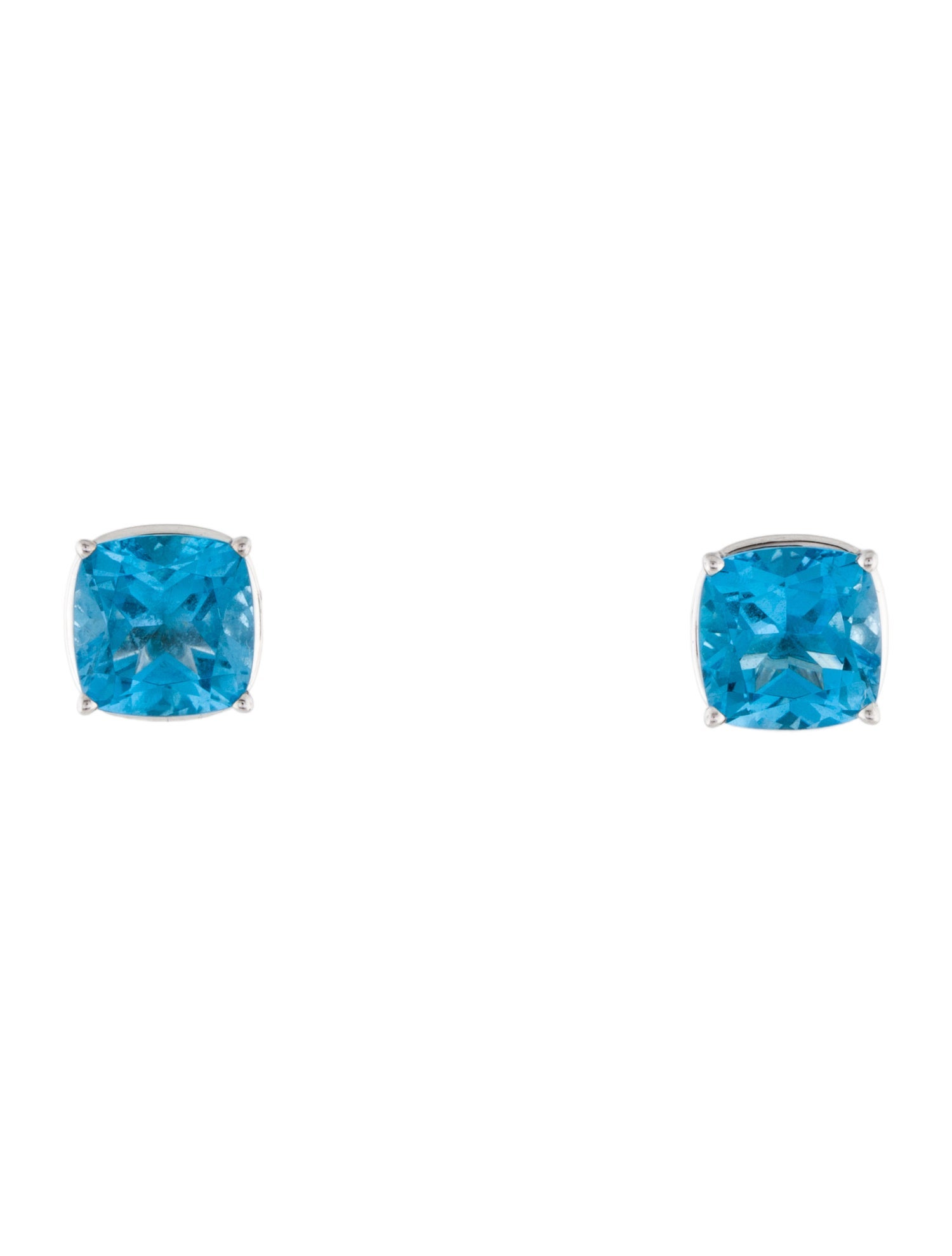 Earrings 14K Topaz Solitaire Stud