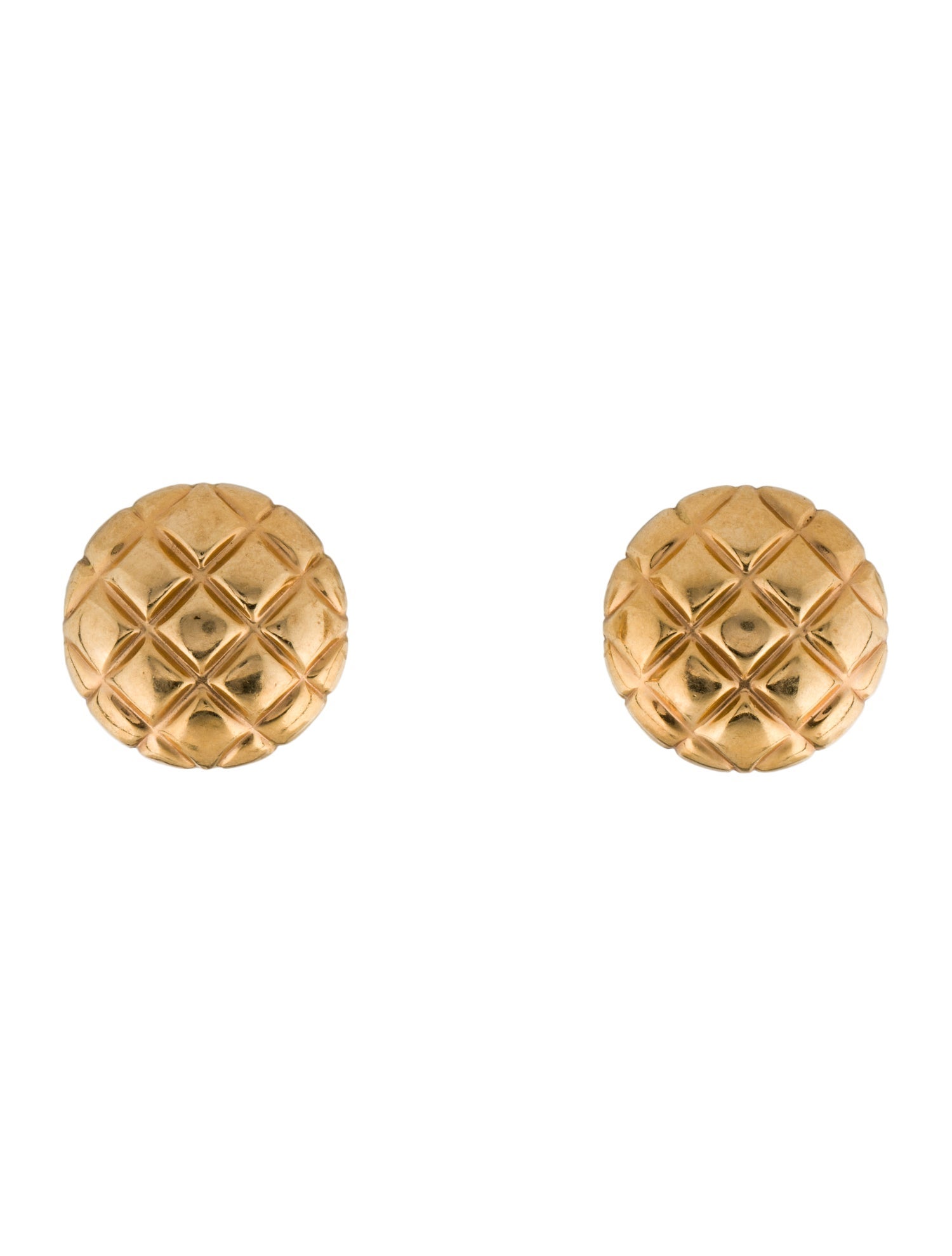 Earrings 14K Quilted Earclips