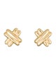 Earrings 14K "X" Motif Earclip Earrings