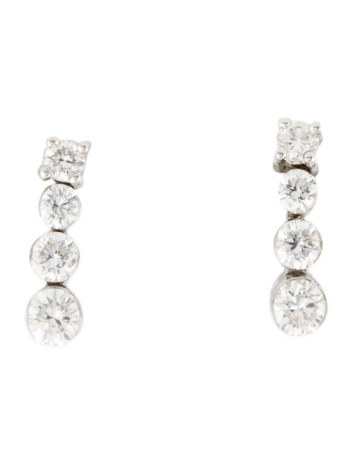 Earrings 18K Diamond Drop Stud Earrings