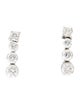 Earrings 18K Diamond Drop Stud Earrings