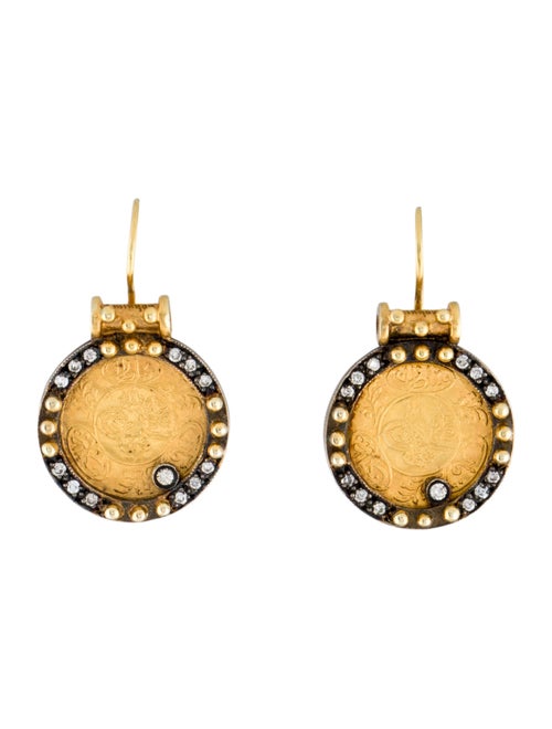 Earrings Atelier Minyon Diamond & Coin Drop Earrings