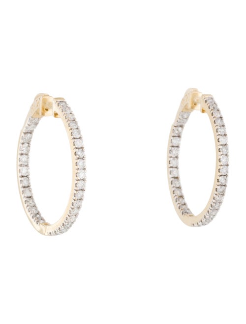 Earrings 14K 2.94ctw Inside-Out Hoop Earrings