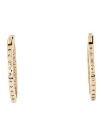 Earrings 14K 2.94ctw Inside-Out Hoop Earrings