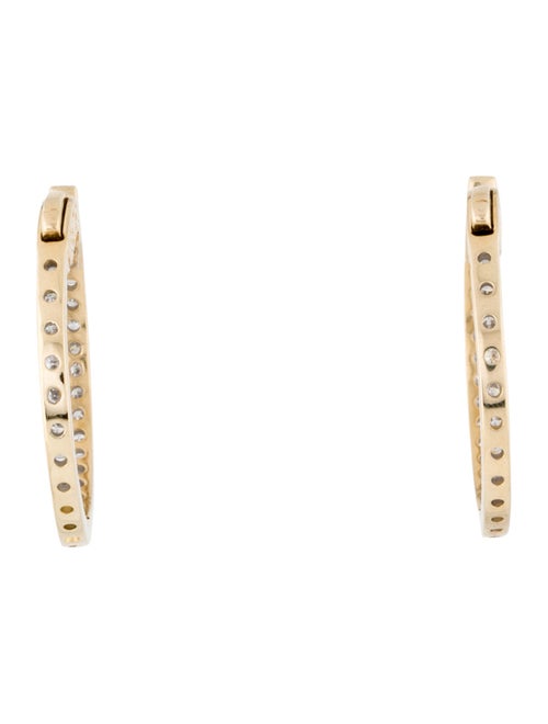 Earrings 14K 2.94ctw Inside-Out Hoop Earrings