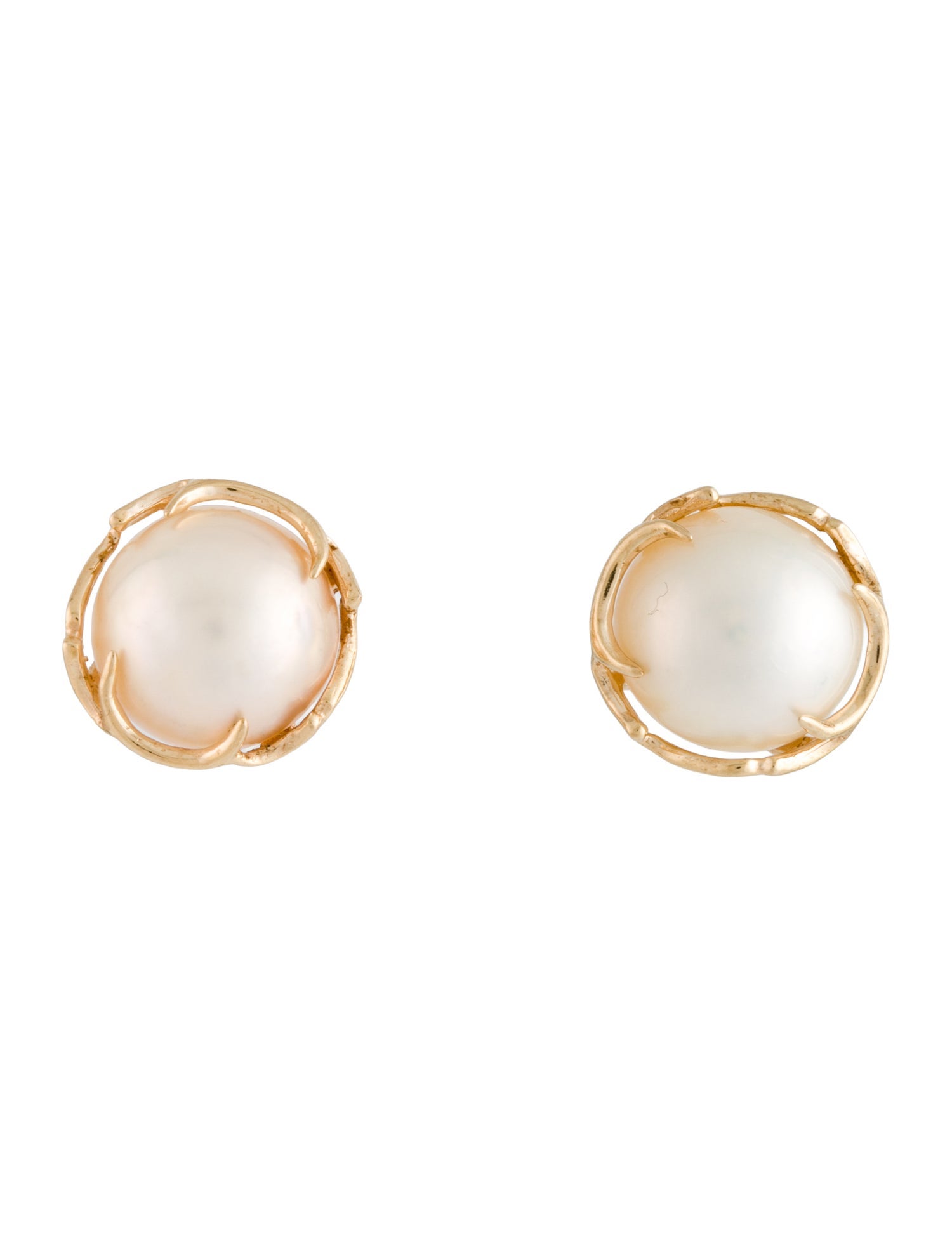 Earrings 14K Mabé Pearl Stud