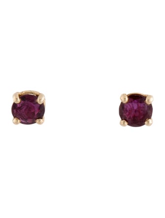 Earrings 14K Ruby Solitaire Studs