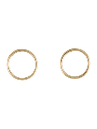 Earrings 14K Circle Stud Earrings