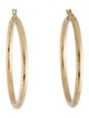 Earrings 14K Textured Hoop Earrings