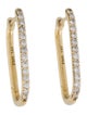 Earrings 14K Diamond Paperclip Hoop Earrings