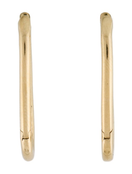 Earrings 14K Diamond Paperclip Hoop Earrings