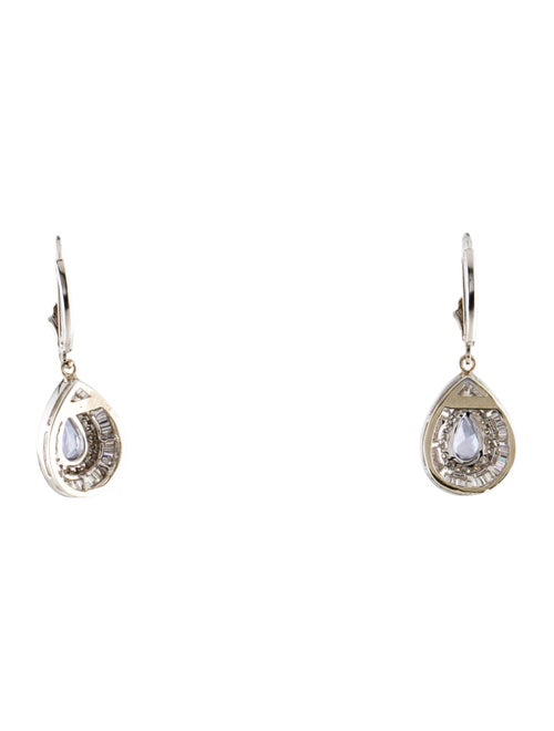 Earrings 14K Tanzanite & Diamond Drop Earrings