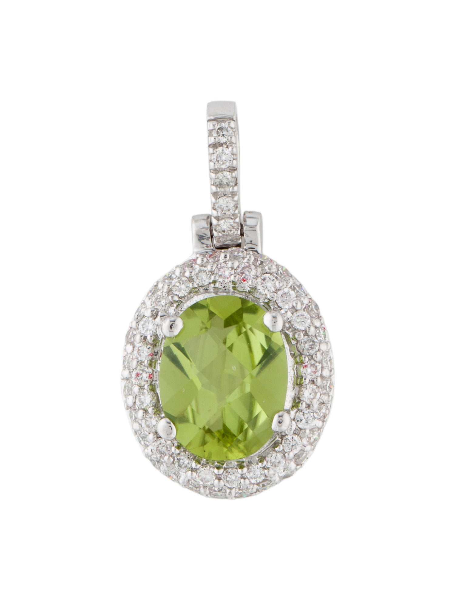 Necklace 14K Peridot & Diamond Pendant