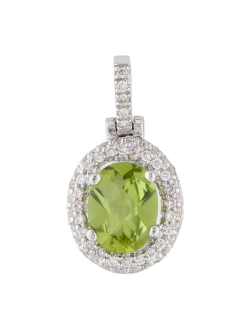 Necklace 14K Peridot & Diamond Pendant