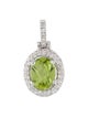 Necklace 14K Peridot & Diamond Pendant