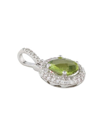 Necklace 14K Peridot & Diamond Pendant
