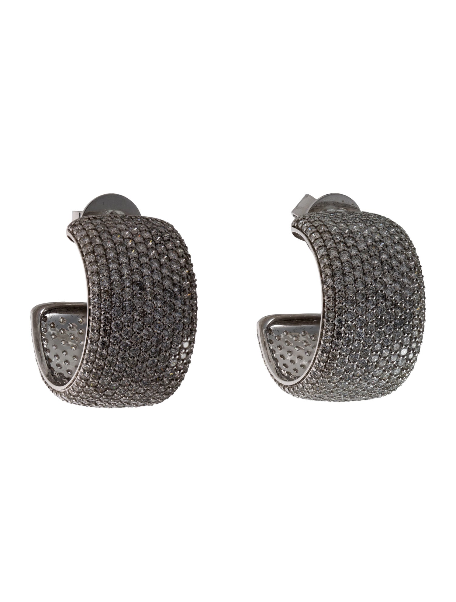 Earrings 18K 6.51ctw Diamond Hoop