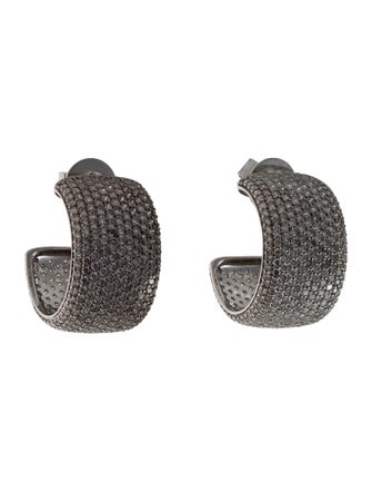 Earrings 18K 6.51ctw Diamond Hoop Earrings