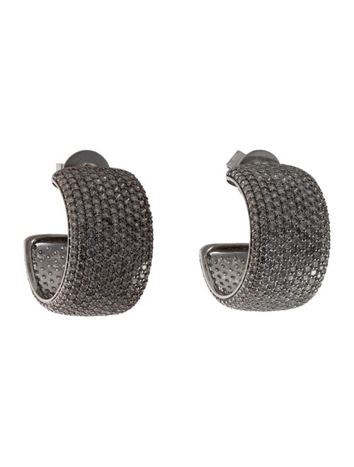 Earrings 18K 6.51ctw Diamond Hoop Earrings