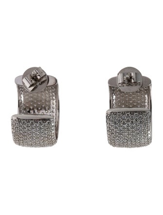 Earrings 18K 6.51ctw Diamond Hoop Earrings