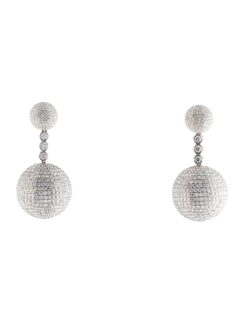 Earrings 18K 18.04ctw Diamond Ball Drop Earrings