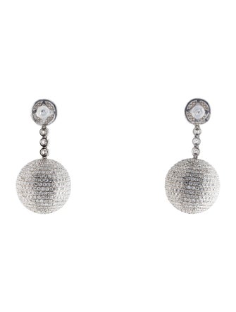 Earrings 18K 18.04ctw Diamond Ball Drop Earrings
