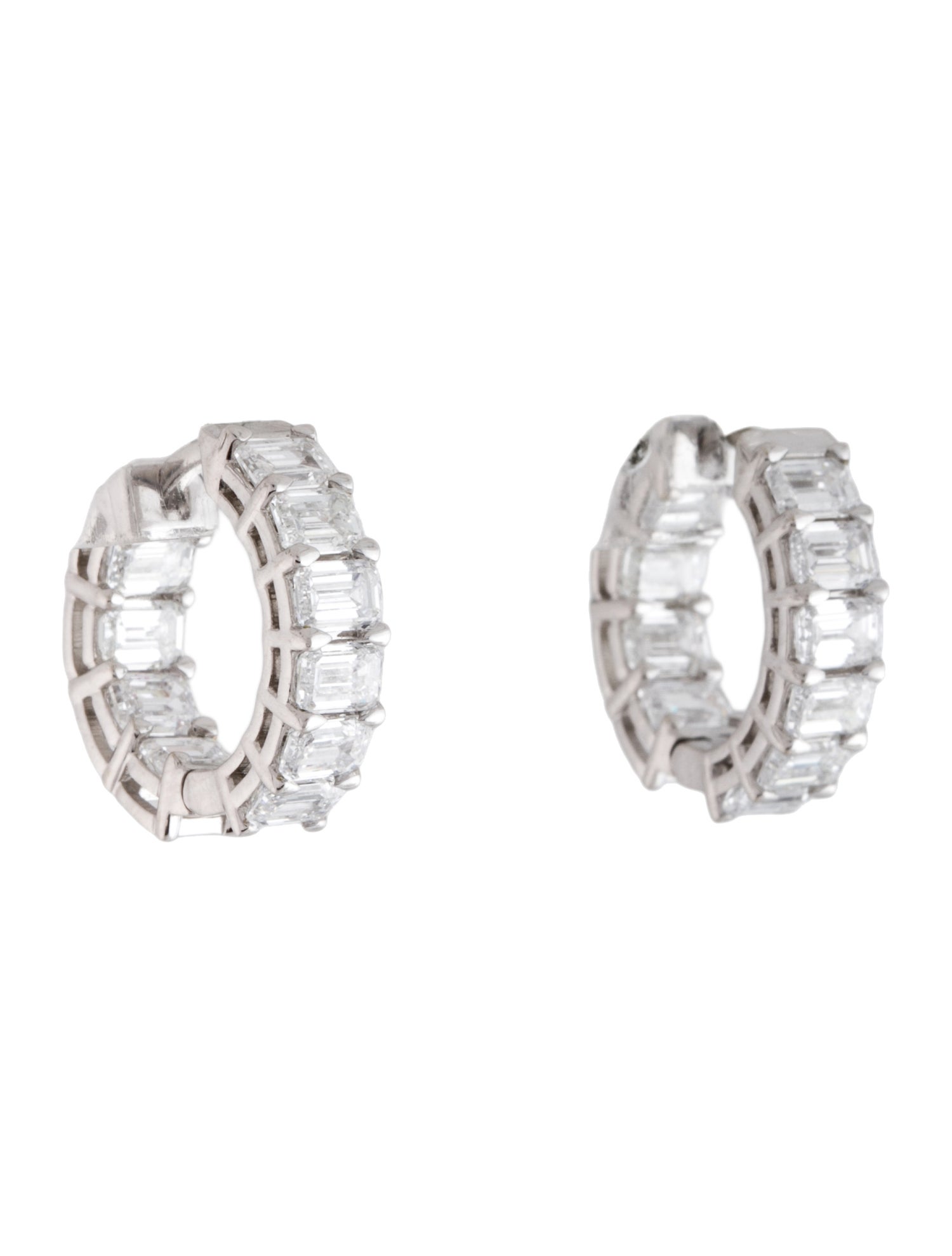 Earrings 14K 3.60ctw Lab-Grown Diamond Inside-Out Huggie