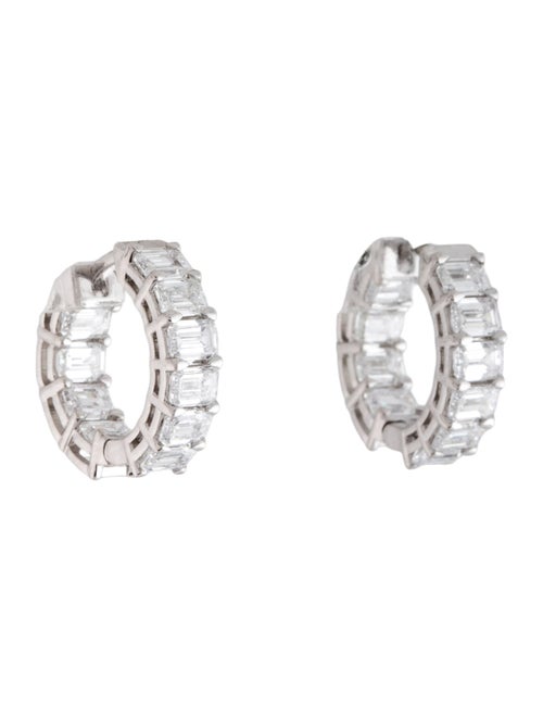 Earrings 14K 3.60ctw Lab-Grown Diamond Inside-Out Huggie Earrings