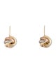 Earrings 14K Tricolor Textured Drop Earring
