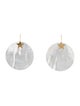 Earrings 14K Mother of Pearl Star Disc Drop Earrings