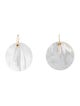 Earrings 14K Mother of Pearl Star Disc Drop Earrings