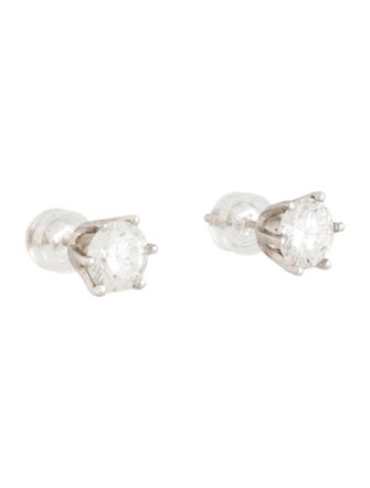 Earrings 14K 1.56ctw Diamond Solitaire Studs