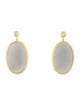 Earrings 18K Moonstone & Diamond Drop earrings