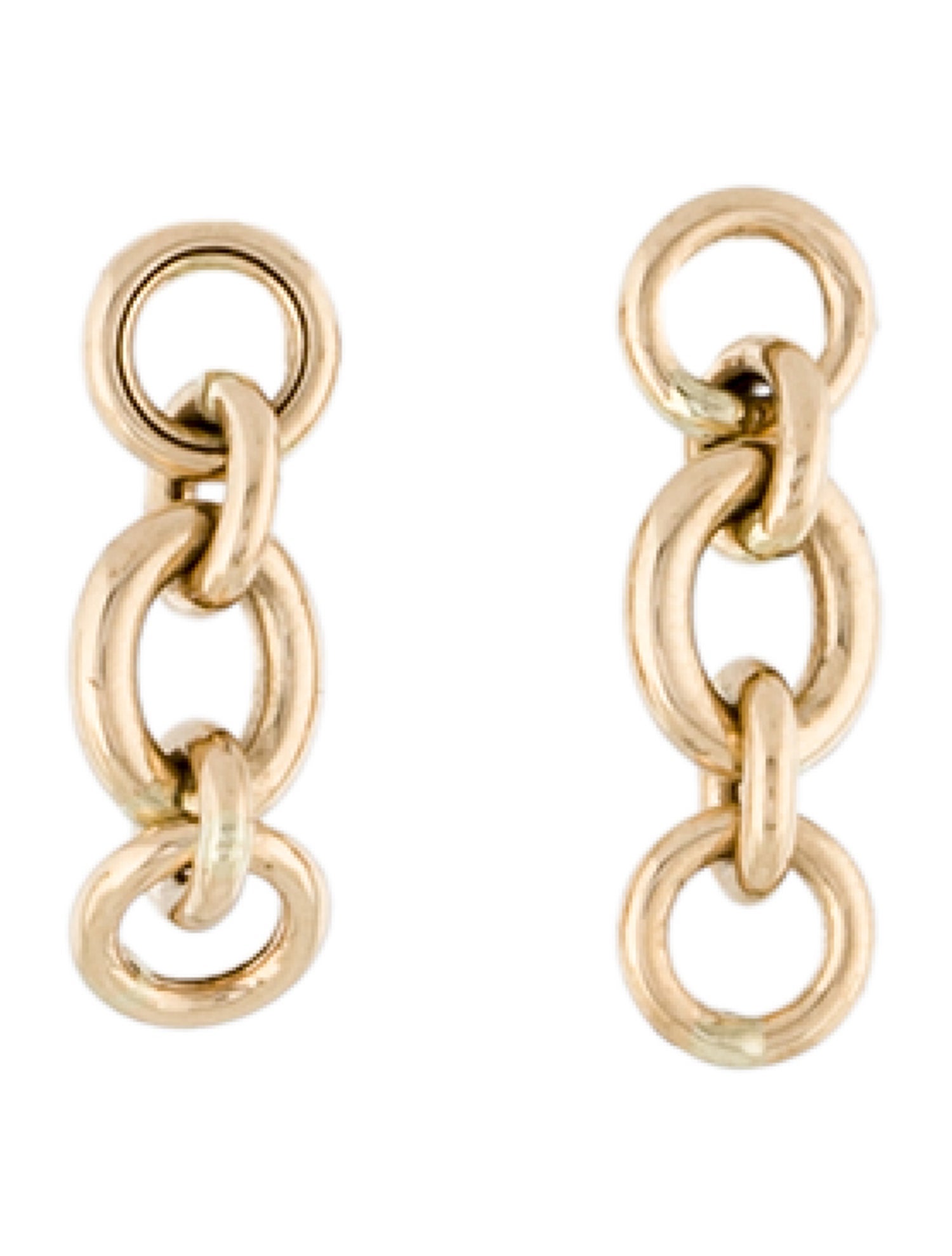 Earrings 14K Chain Link Drop