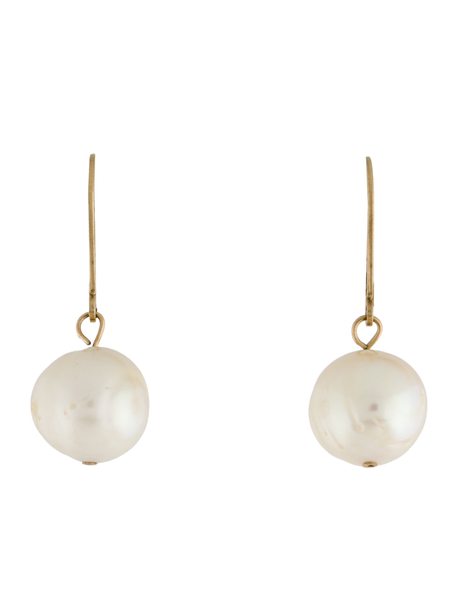 Earrings 14K Pearl Drop Earclips