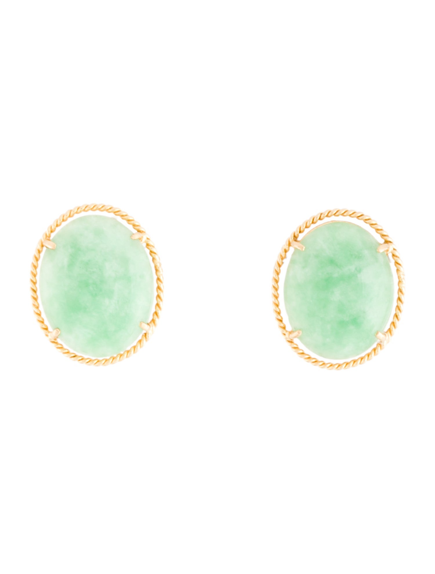 Earrings 14K Jadeite Stud